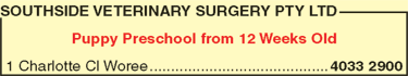 Southside Veterinary Surgery Pty Ltd - Vet Melbourne 3